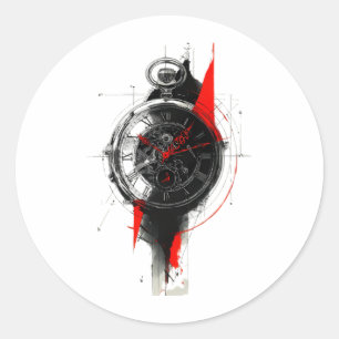 Autocollant de montre de poche Trash Polka abstrai