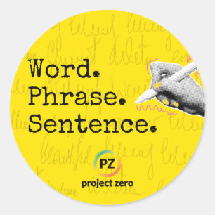 Autocollant de mot, de phrase, de phrase PZ