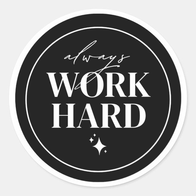Autocollant de motivation minimaliste pour travail (Devant)