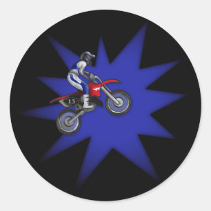 Autocollant de moto cross peint