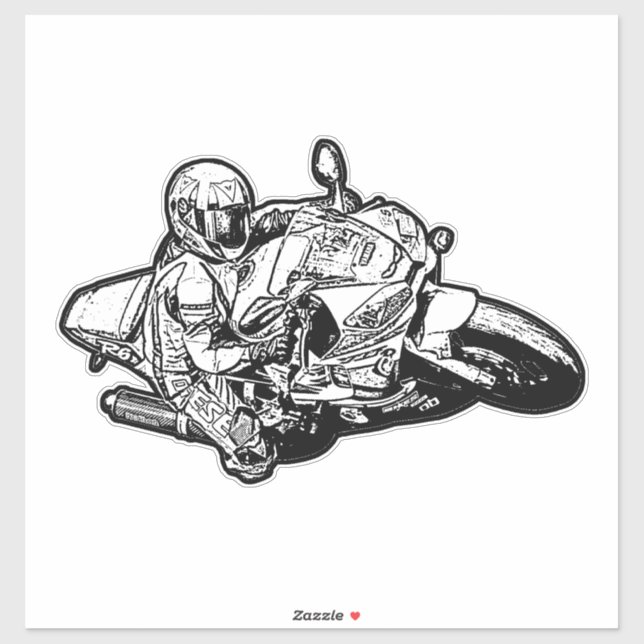 Autocollant de moto de sport (Feuille)