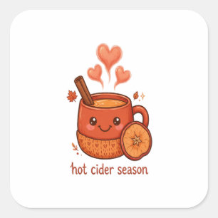 Autocollant de mug automnal cosy pour la saison du