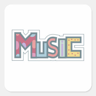autocollant de musique coloré