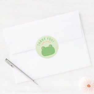 Autocollant de naissance personnalisé Grenouille v