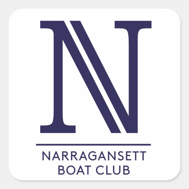 Autocollant de Narragansett Boat Club Glossy Squar (Devant)