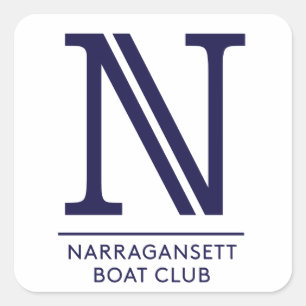 Autocollant de Narragansett Boat Club Glossy Squar