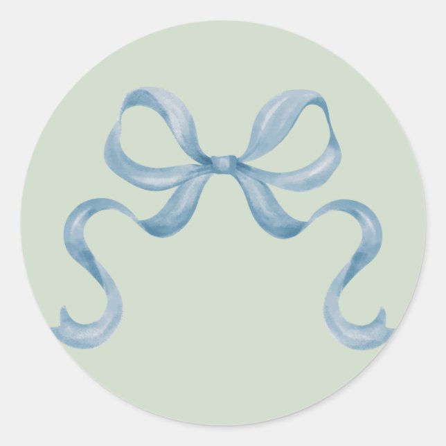 Autocollant de Noël Aquarelle - Bleu (Devant)