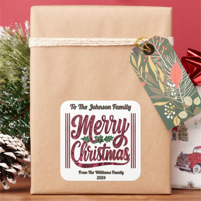 Autocollant de Noël Coloré pour les Célébrations (vacances)