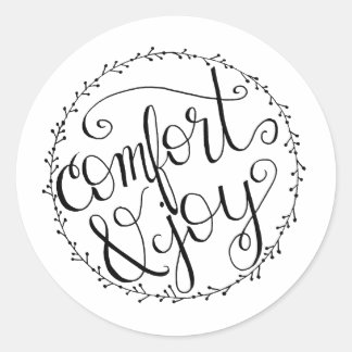 Autocollant de Noël Comfort & Joy