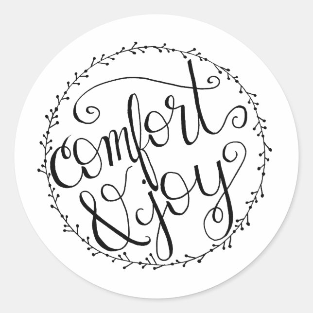 Autocollant de Noël Comfort & Joy (Devant)