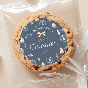 Autocollant de Noël couleur bleu marine