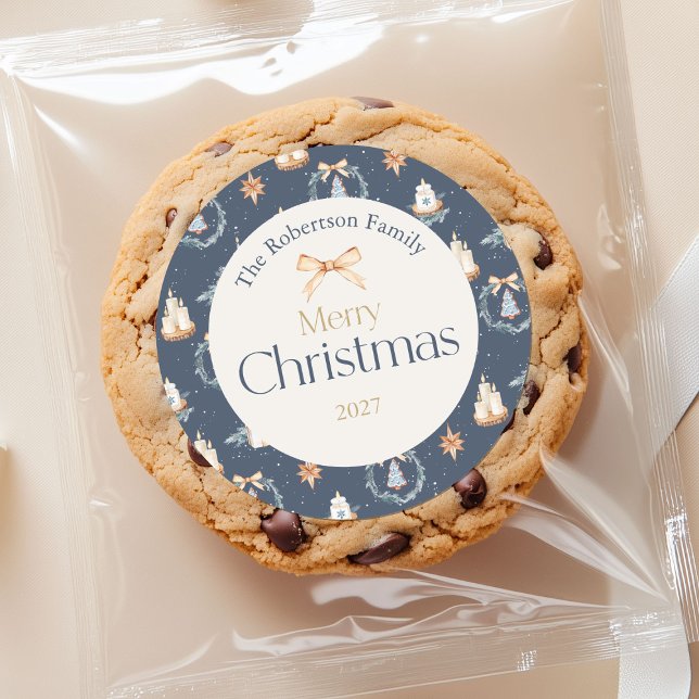 Autocollant de Noël couleur bleu marine (Créateur téléchargé)