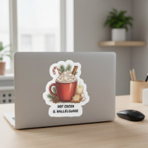 Autocollant de Noël Cozy Cocoa & Hallelujahs