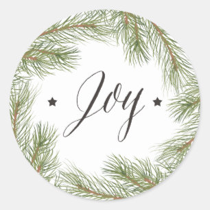 Autocollant de Noël de joie d'amour de paix