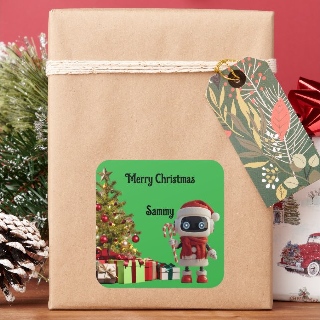 Autocollant de Noël de robot mignon de vacances (vacances)