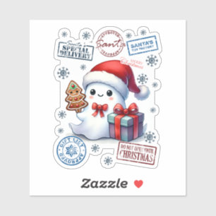 Autocollant de Noël Fantôme Festif