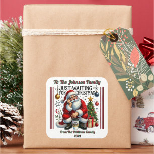 Autocollant de Noël joyeux pour cadeaux