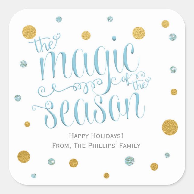 Autocollant de Noël Magie de la saison (Devant)