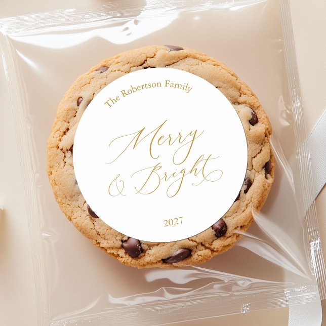 Autocollant de Noël Merry & Bright (Créateur téléchargé)