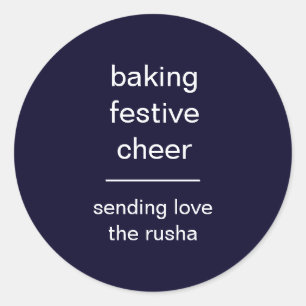 Autocollant de Noël minimaliste Baking Spirits Bri