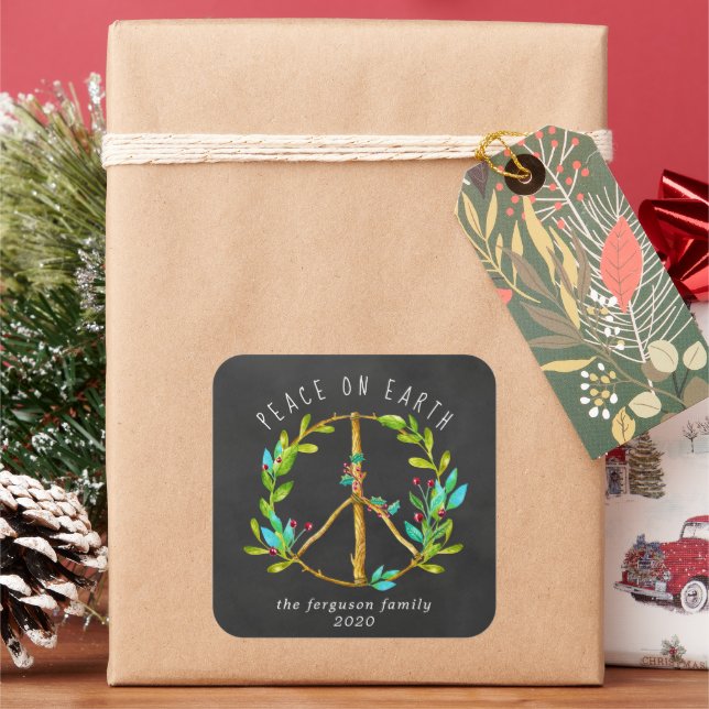 Autocollant de Noël | Paix sur Terre (vacances)