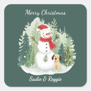 Autocollant de Noël - Père Noël et Renne Personnal