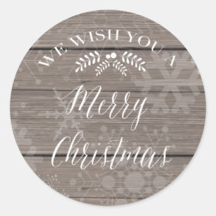 Autocollant de Noël rustique