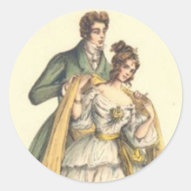 Autocollant de Noël victorien de style vintage (Devant)