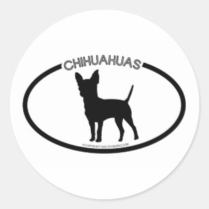 Autocollant de noir de silhouette de chiwawas
