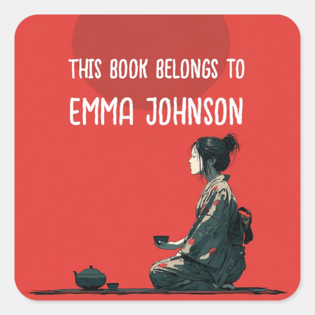 Autocollant de nom de fille Anime | Étiquette de r (Devant)