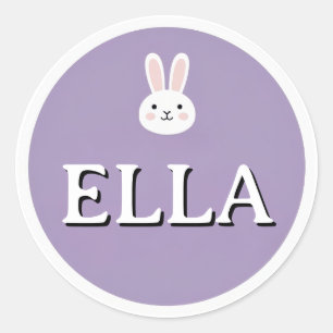 Autocollant de nom de lapin personnalisé – Design