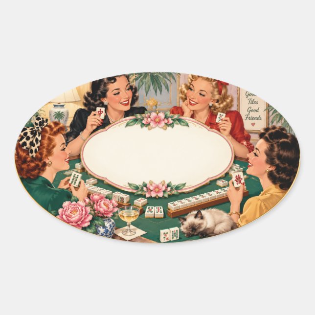 Autocollant de nom de Mahjong (Devant)