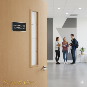Autocollant de nom de salle de département élégant