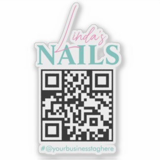 Autocollant de nom d'entreprise de salon d'ongles