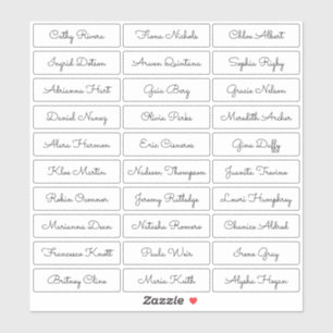 Autocollant de nom d'invité de script mignon trans