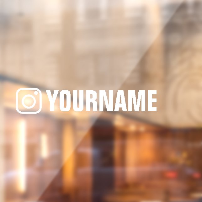 Autocollant de nom instagram personnalisé avec log (Feuille 2)