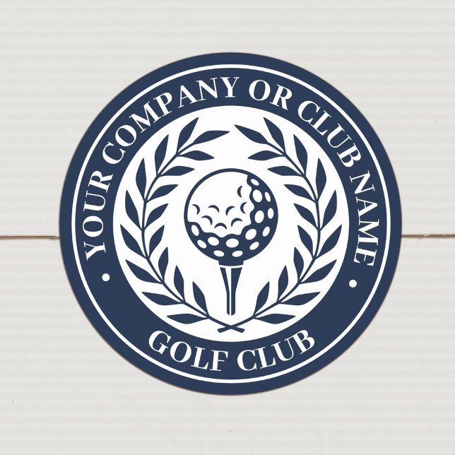 Autocollant de nom personnalisé Golf Classique Nav (Créateur téléchargé)
