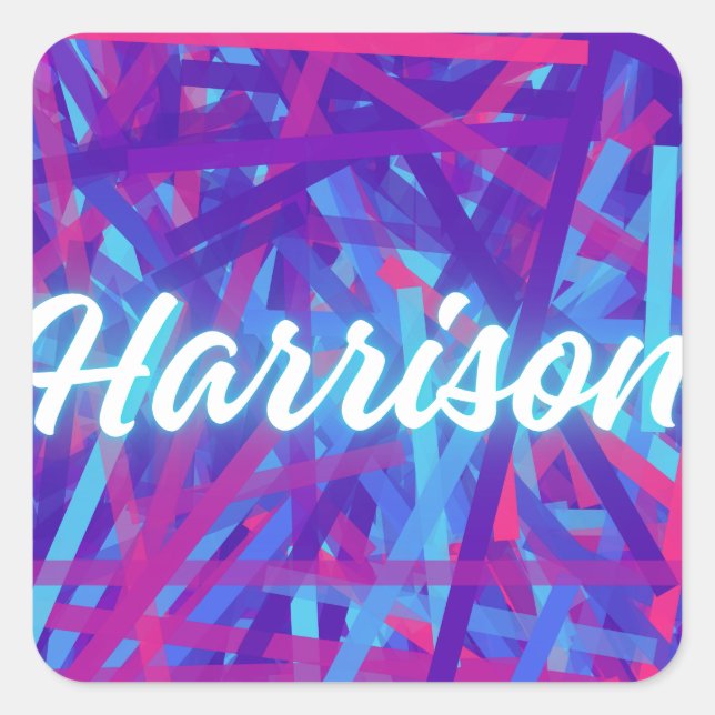 Autocollant de nom personnalisé – Harrison – Étiqu (Devant)