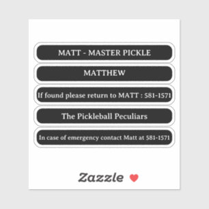 Autocollant de nom personnalisé pour le bord de la