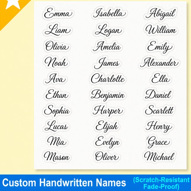 Autocollant de nom personnalisé – Traduction de ca (name sticker
custom name
personalized sticker
calligraphy sticker
elegant name
script font
minimalis)
