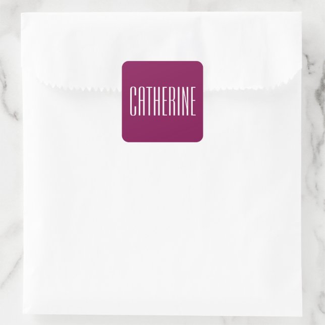 Autocollant de nom pourpre (Sac)