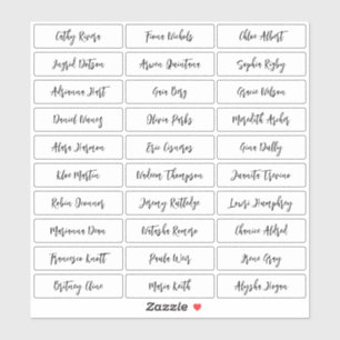 Autocollant de noms d'invités de script moderne tr