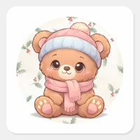 Autocollant de nounours mignon kawaii