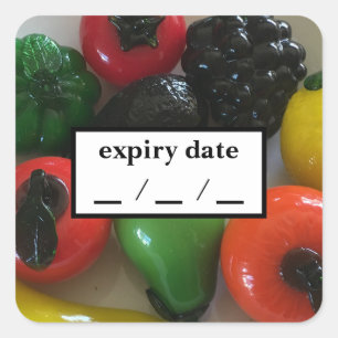 autocollant de nourriture de date d'échéance
