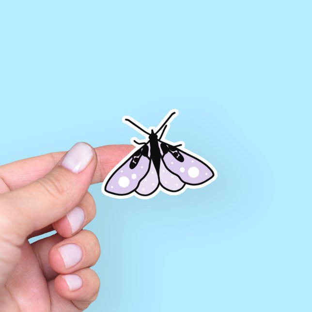 Autocollant de papillon de nuit violet mignon (Créateur téléchargé)