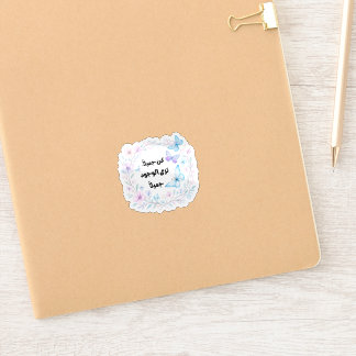 Autocollant de papillon pastel avec citation arabe