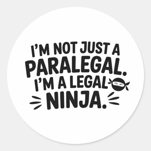 Autocollant de parajuridique Ninja juridique | Déc (Devant)