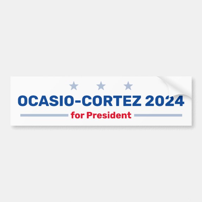 Autocollant de pare-chocs Ocasio-Cortez 2024 (Devant)