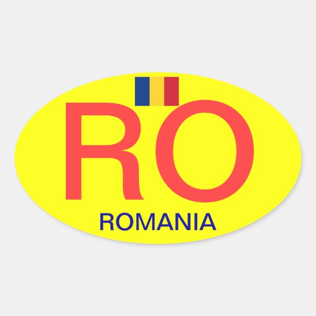Autocollant de pare-chocs ovale Roumanie* (Devant)