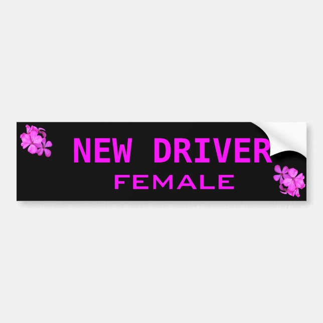 autocollant de pare-chocs pour conducteur féminin (Devant)